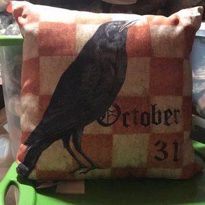 Pottery Barn Crow October 31 pillow